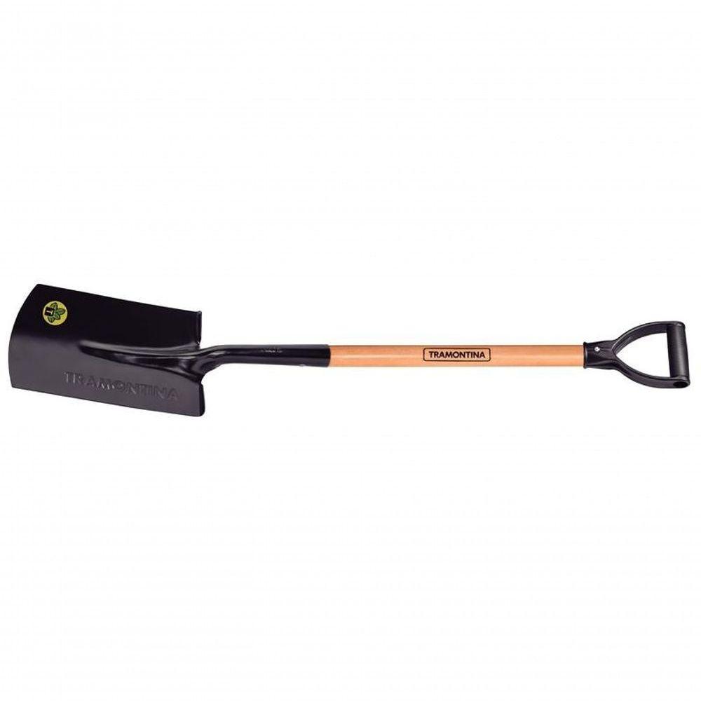 Vanga Quadrada Virada Tramontina Em Aço Com Cabo De Madeira 71cm - 1