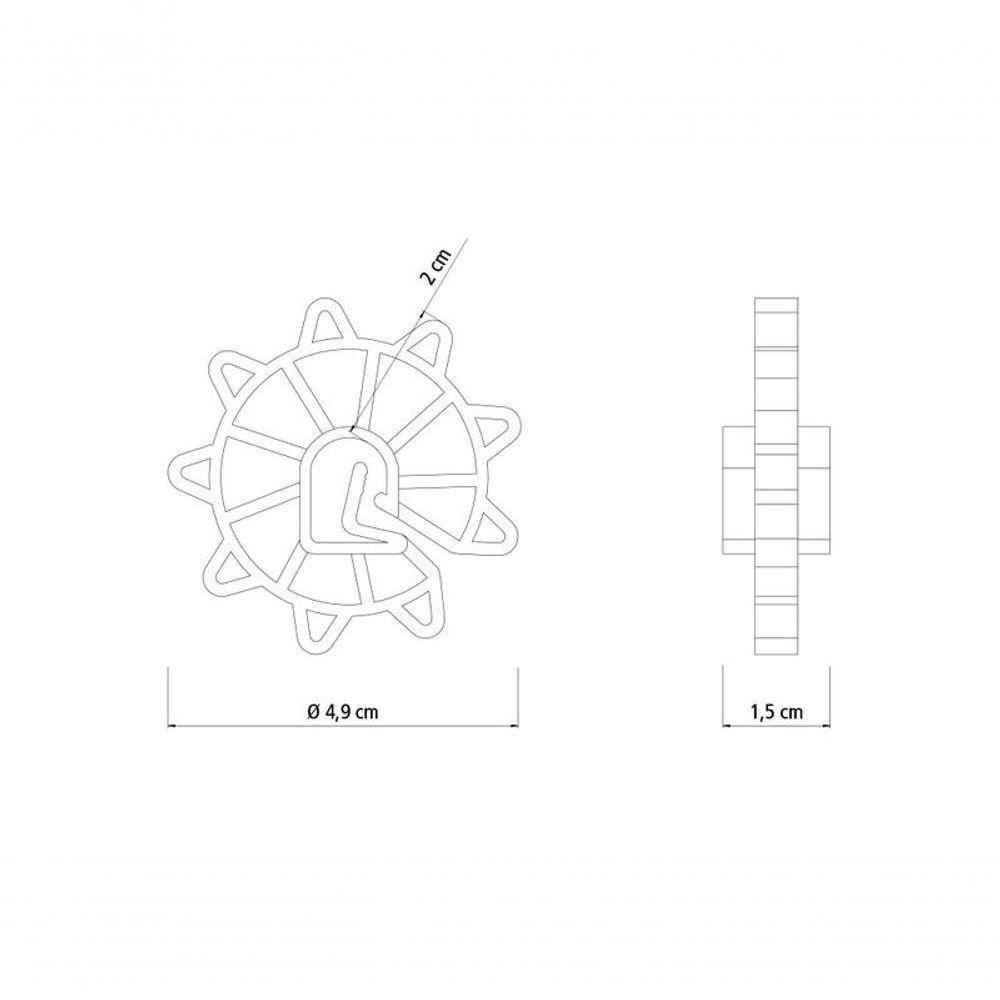 Espaçador Plástico Circular Tramontina Para Ferragens 20mm Saco Com 100 Unidades - 4