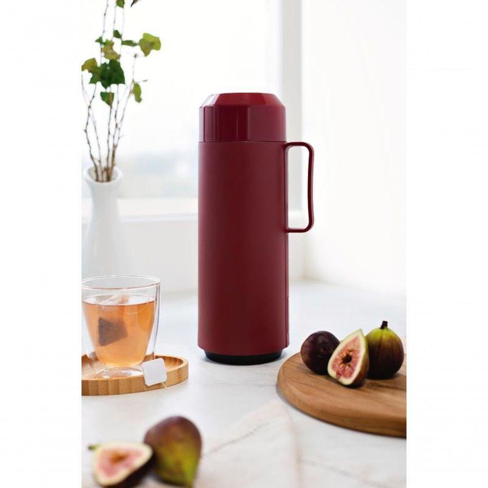 Garrafa Térmica Tramontina Exata Vermelha Com Ampola De Vidro E Tampa Rosqueável 1 Litro - 2