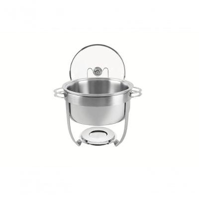 Rechaud Tramontina Redondo Em Inox Banho Maria Com Suporte Para Tampa 7 Litros