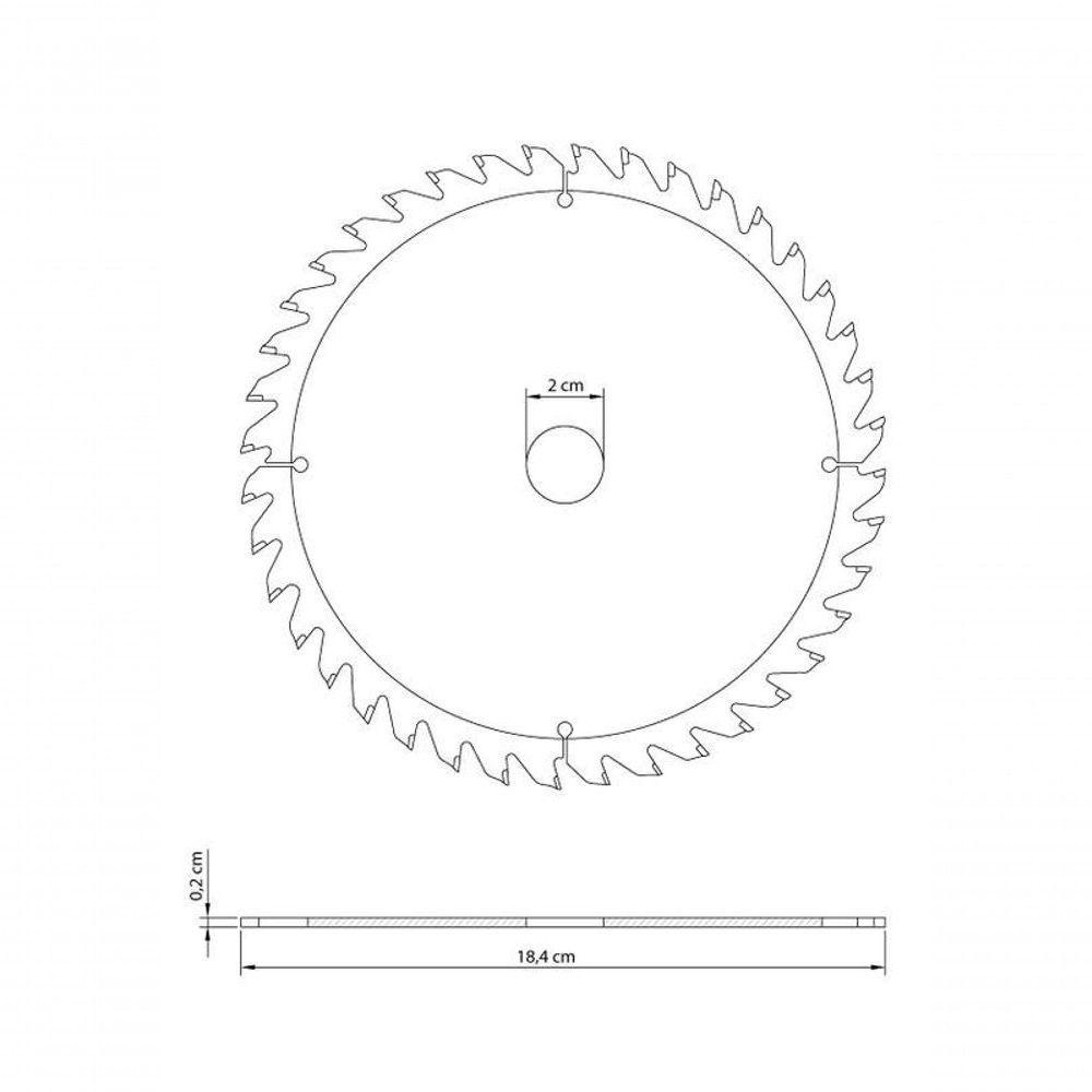 Disco De Corte Tramontina 7.1-4" 36 Dentes Master Para Serra Circular - 2