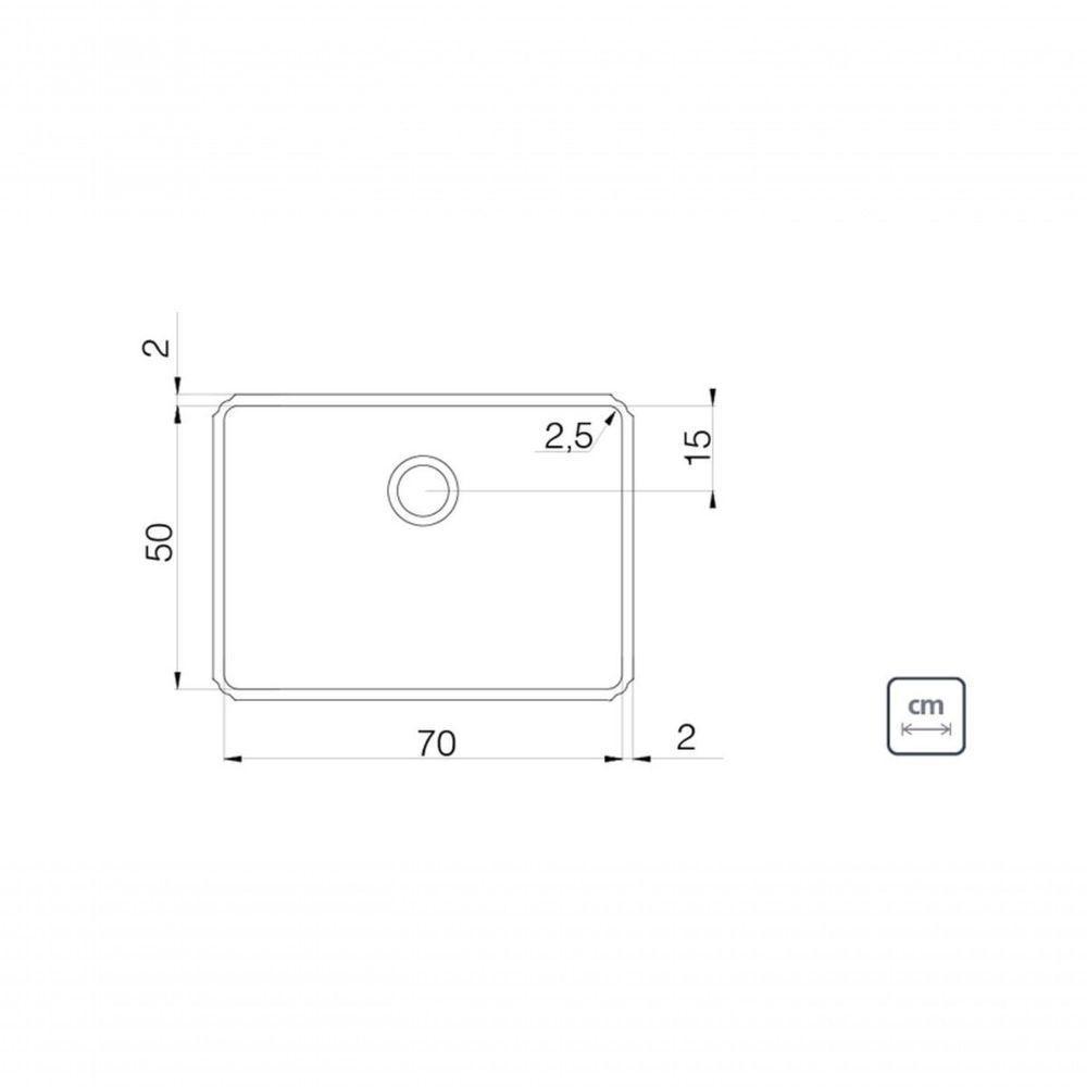 Tanque De Embutir Tramontina Jumbo Em Aço Inox 108 L 70x50cm - 2