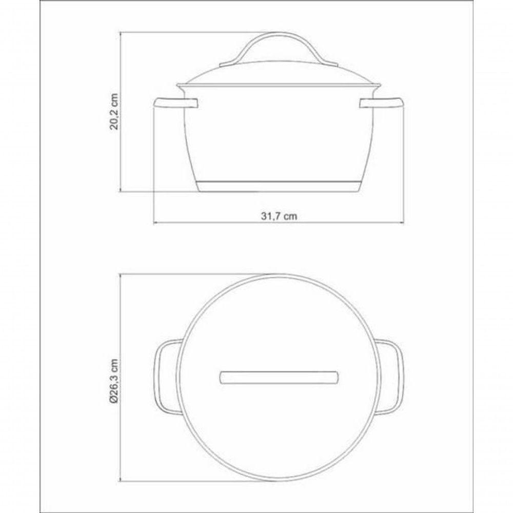 Caçarola Funda 24cm Tramontina Allegra Em Aço Inox - 4