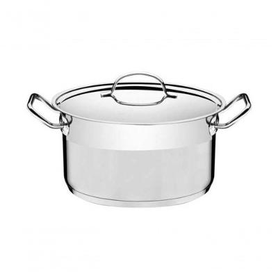 Caçarola Funda Tramontina Professional 24cm Em Aço Inox Com Detalhe Satinado