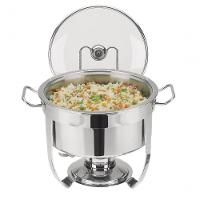 Rechaud Tramontina Redondo Em Inox Banho Maria Com Suporte Para Tampa E Fogareiro 7 Litros - 3