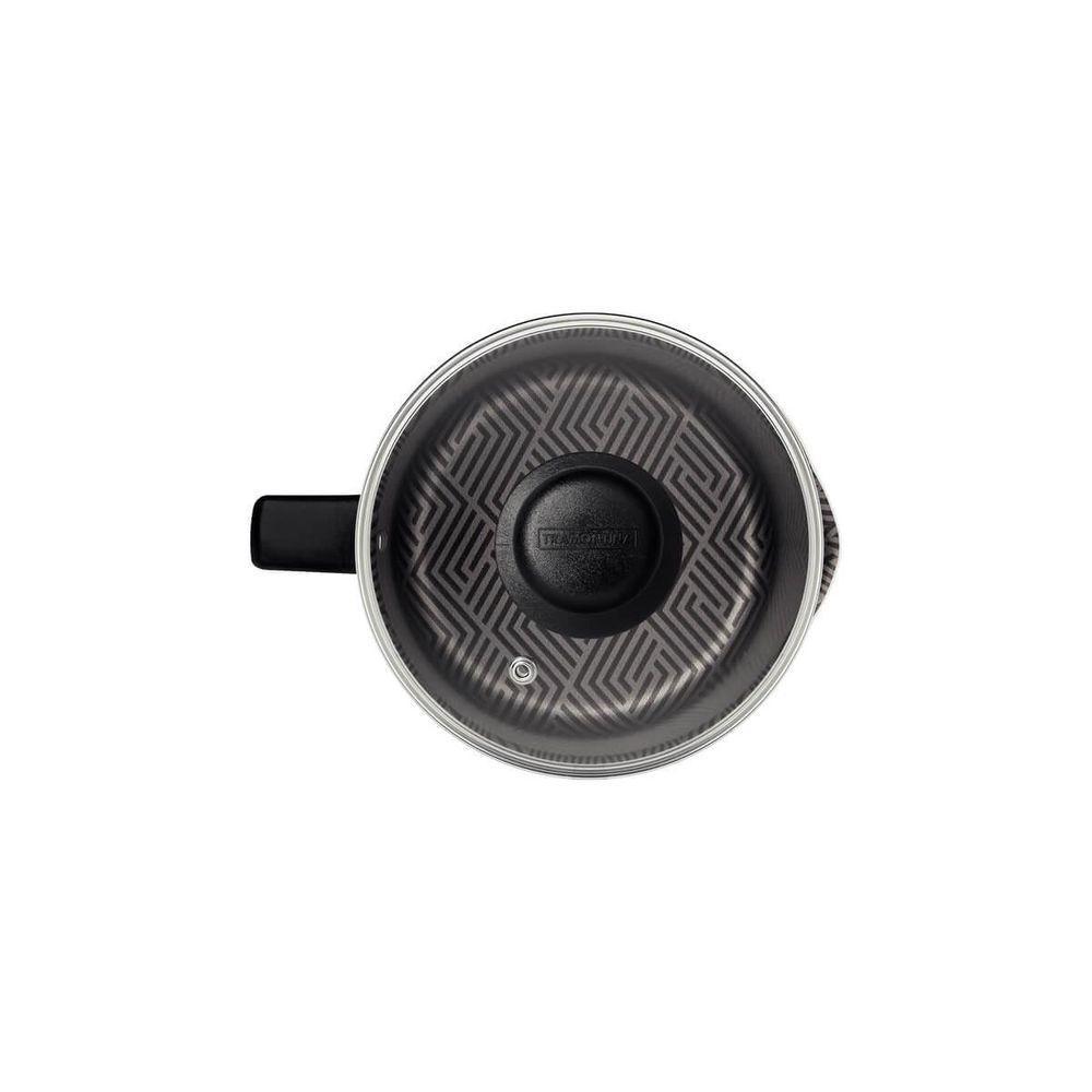 Fervedor Tramontina Paris 16cm Em Alumínio Com Revestimento Antiaderente Chumbo Com Tampa De Vidro - 3