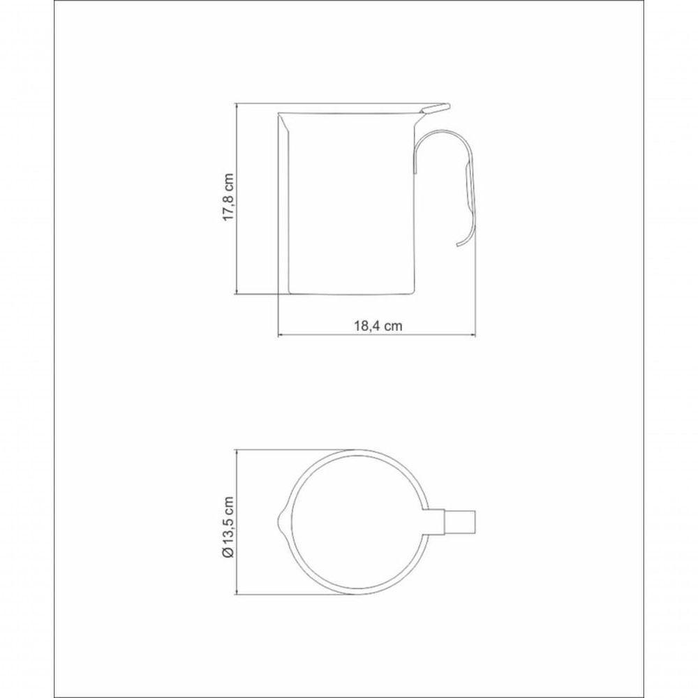 Jarra Tramontina Buena Para água Em Aço Inox Com Tampa 12cm 2,1 Litros - 4