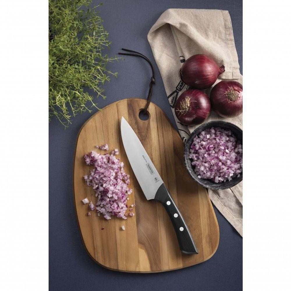 Faca Chef Tramontina Solutta Em Aço Inox E Cabo Em Policarbonato Preto 6" - 2