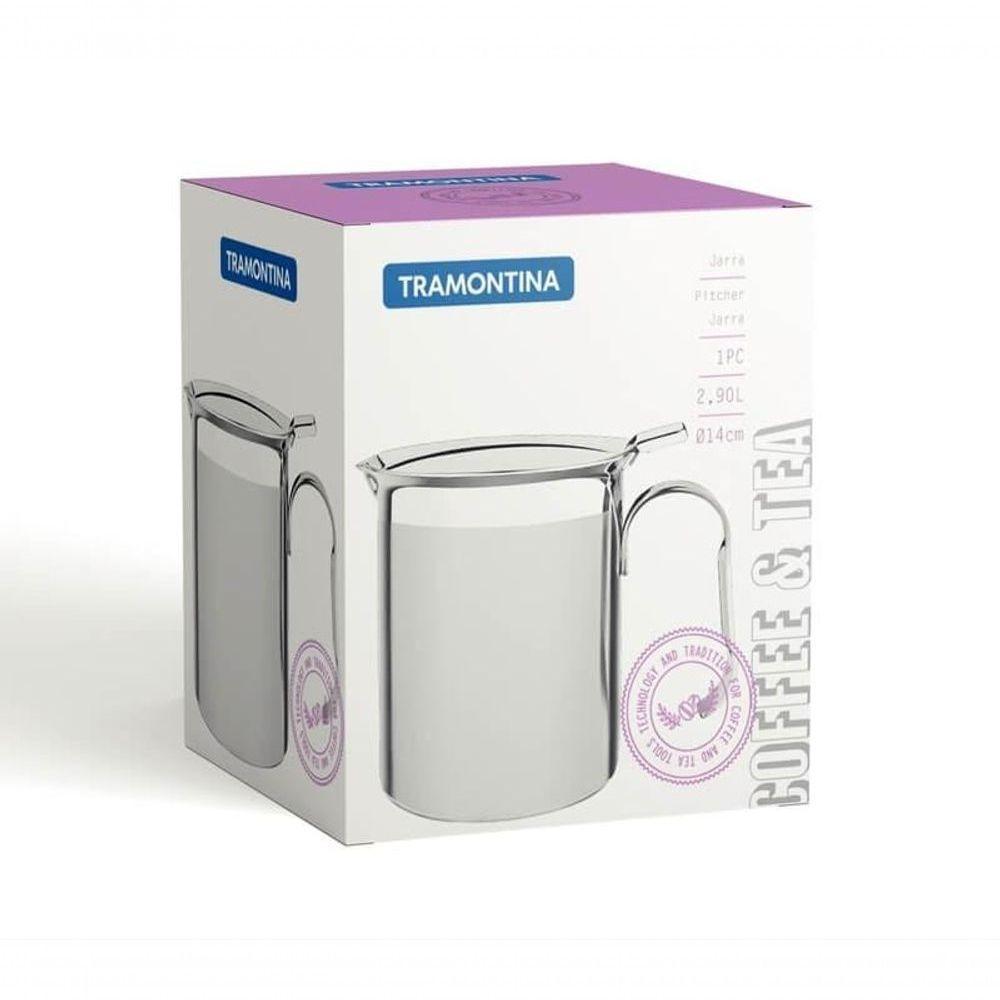 Jarra Tramontina Buena Para água Em Aço Inox Com Tampa 14cm 2,9 Litros - 3