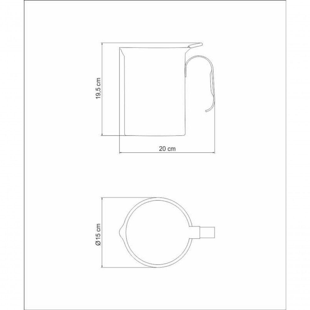 Jarra Tramontina Buena Para água Em Aço Inox Com Tampa 14cm 2,9 Litros - 4