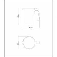 Jarra Tramontina Buena Para água Em Aço Inox Com Tampa 14cm 2,9 Litros
