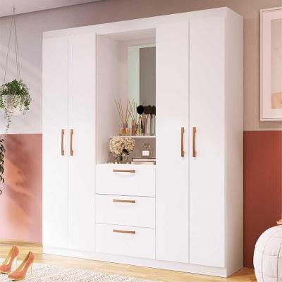 Guarda Roupa Solteiro Siena VCR4151 4 Portas Bater 3 Gavetas Branco