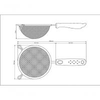 Peneira Tramontina Utilitá Em Nylon Com Cabo Preto 13cm - 3