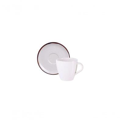 Conjunto Xícara E Pires De Chá Tramontina Canyon 200ml 2 Peças Em Porcelana Decorada