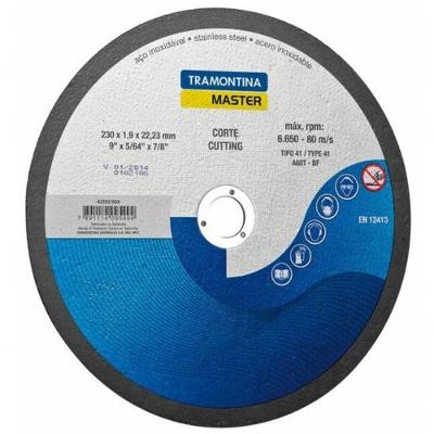 Disco De Corte Fino Tramontina 9" Master Para Aço Inox E Materiais Endurecidos