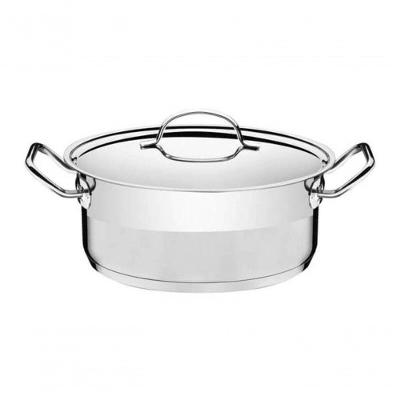 Caçarola Rasa Tramontina Professional 24cm Em Aço Inox Com Detalhe Satinado