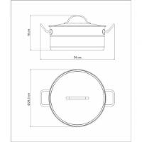 Caçarola Rasa Tramontina Professional 24cm Em Aço Inox Com Detalhe Satinado
