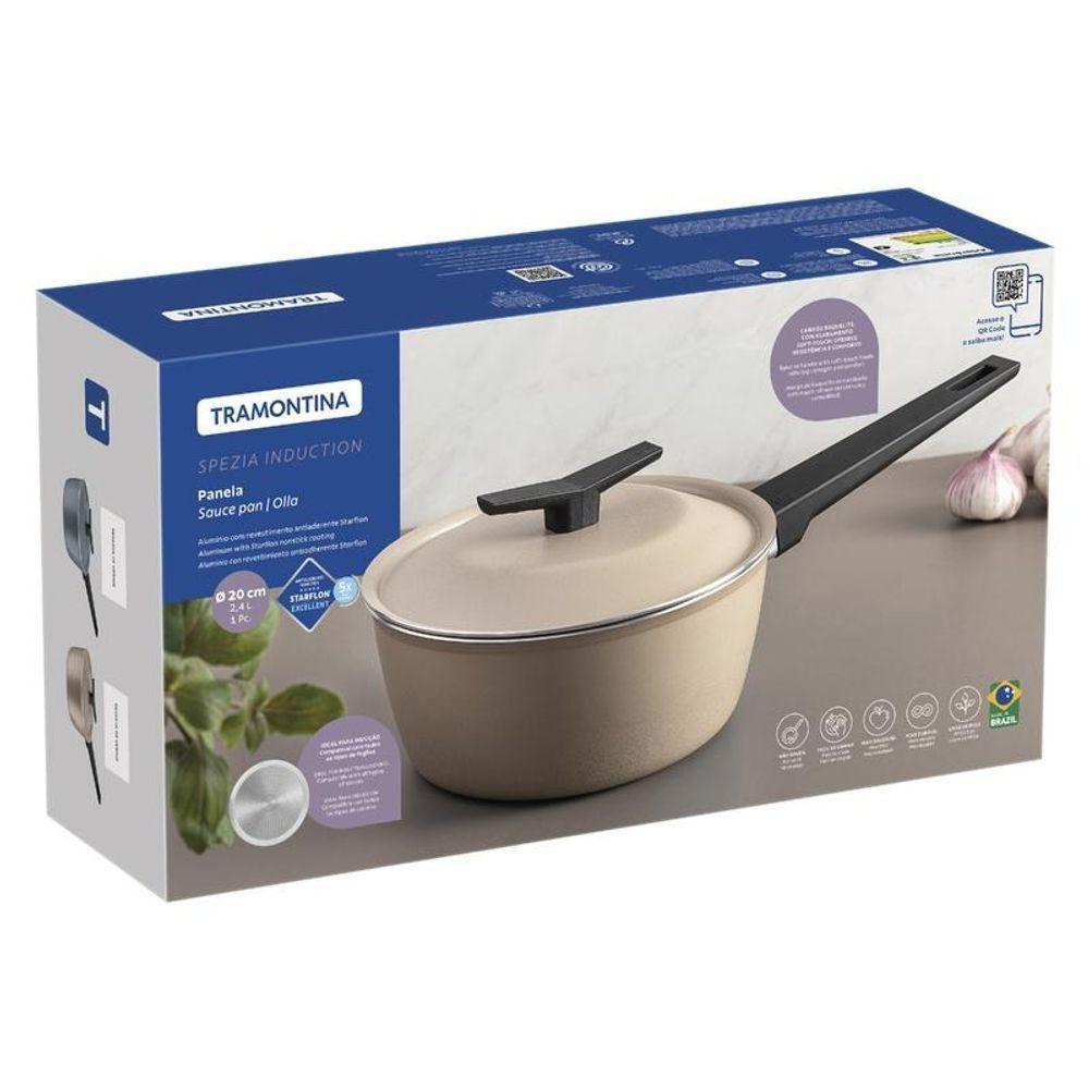 Panela Tramontina Spezia Induction Areia Em Alumínio Com Revestimento Em Antiaderente 20 Cm - 4
