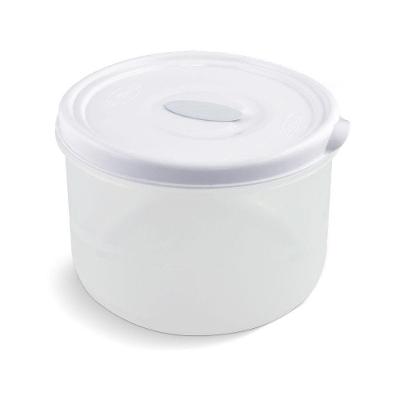 Pote Redondo 14cm De Altura Para Micro-ondas E Freezer Com Válvula 3l - Linha Wave Plasvale Branco