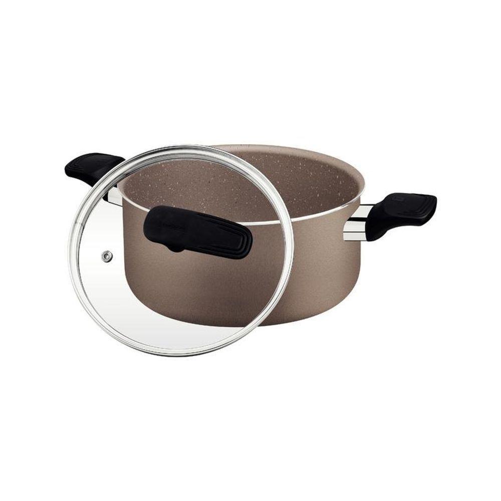 Caçarola Tramontina Milazzo Alumínio 20cm Com Revestimento Antiaderente Starflon Max Amêndoa - 3