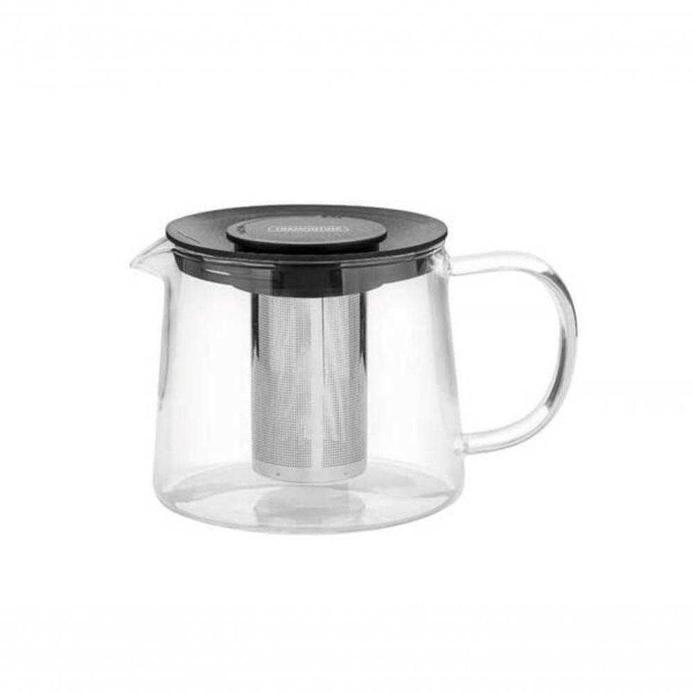 Bule Para Chá Em Vidro Tramontina Com Infusor De Inox 900ml - 1