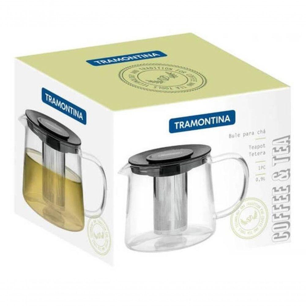 Bule Para Chá Em Vidro Tramontina Com Infusor De Inox 900ml - 4