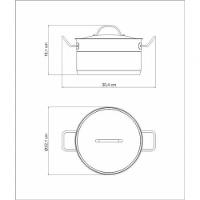Caçarola Funda Tramontina Professional 20cm Em Aço Inox Com Detalhe Satinado - 2