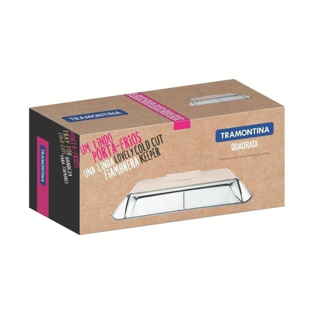 Porta Frios Tramontina Quadrata Aço Inox Com Cúpula Transparente - 2