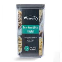Porta Mantimentos Hermético Cristal 1,5 Litros Cinza - 3