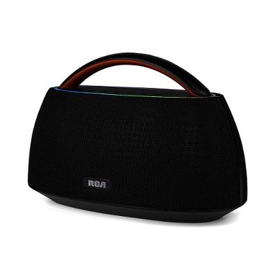 Caixa de Som Portátil RCA BT 90W IPX5 Luzes LED RGB Potente Design Minimalista Elegante FR316