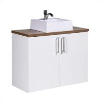 Gabinete Para Banheiro Com Cuba 80cm Mdf Freijo Paris - On Móveis - 2