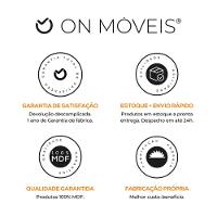 Gabinete Para Banheiro Com Cuba 80cm Mdf Freijo Paris - On Móveis - 5