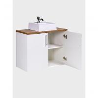 Gabinete Para Banheiro Com Cuba 80cm Mdf Freijo Paris - On Móveis - 8