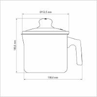 Fervedor Tramontina Paris 14cm Em Alumínio Com Revestimento Antiaderente Chumbo Com Tampa De Vidro - 3