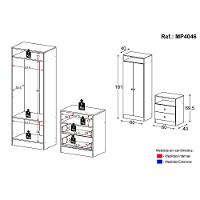 Guarda Roupas 2 Portas Com Cômoda 2 Gavetas Pimpolho Multimóveis Branco