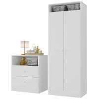 Guarda Roupas 2 Portas Com Cômoda 2 Gavetas Pimpolho Multimóveis Branco - 5