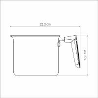 Fervedor Tramontina Milazzo Alumínio 14cm Com Revestimento Em Antiaderente Amêndoa 1,9 Litros