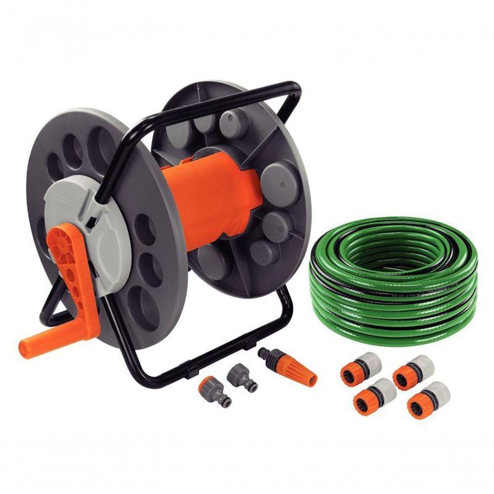 Conjunto Para Irrigação Tramontina Com Enrolador De Mangueira 9 Peças - 1