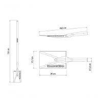 Vanga Quadrada Tramontina Aço Com Cabo De Madeira 120cm - 3