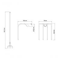 Forcado Curvo De Arame Tramontina 4 Dentes Com Cabo De Madeira 120cm - 3