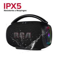 Caixa de Som Portátil RCA Bluetooth 90W IPX5 Luzes LED RGB Potente FR213 Mini - 6
