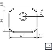 Cuba De Embutir Tramontina Lavínia 40 Bl Em Inox Alto Brilho Sem Escape 40x34cm - 2