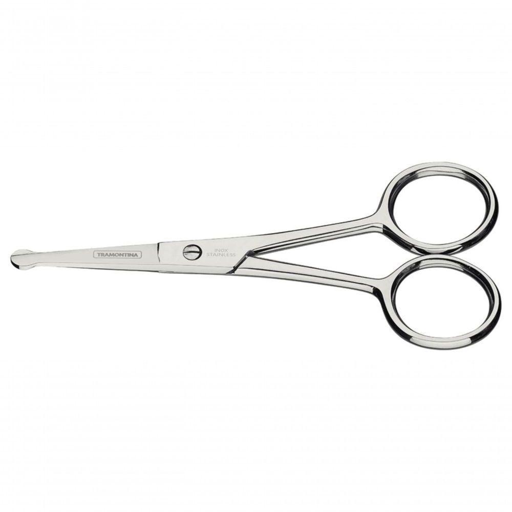 Tesoura De Pelos E Unha Para Bebês Tramontina Em Aço Inox 4" - 1
