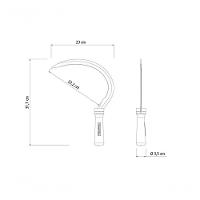 Foicinha Com Dentes Média Tramontina Em Aço Cabo De Madeira - 3