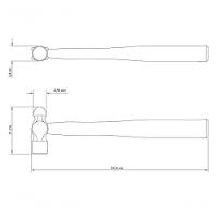 Martelo De Bola Tramontina Master Basic 500g Com Cabo Em Madeira Envernizada - 3