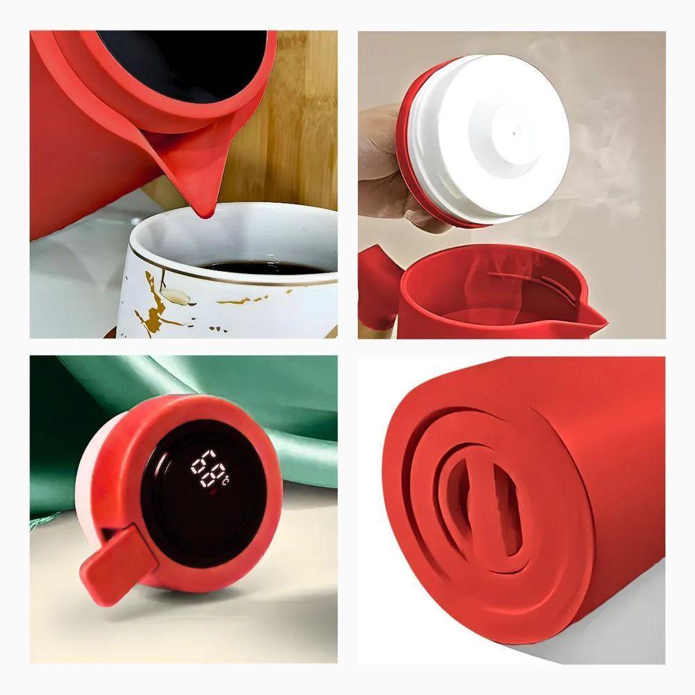 Garrafa Térmica Com Termômetro 1l - Vermelha - 6