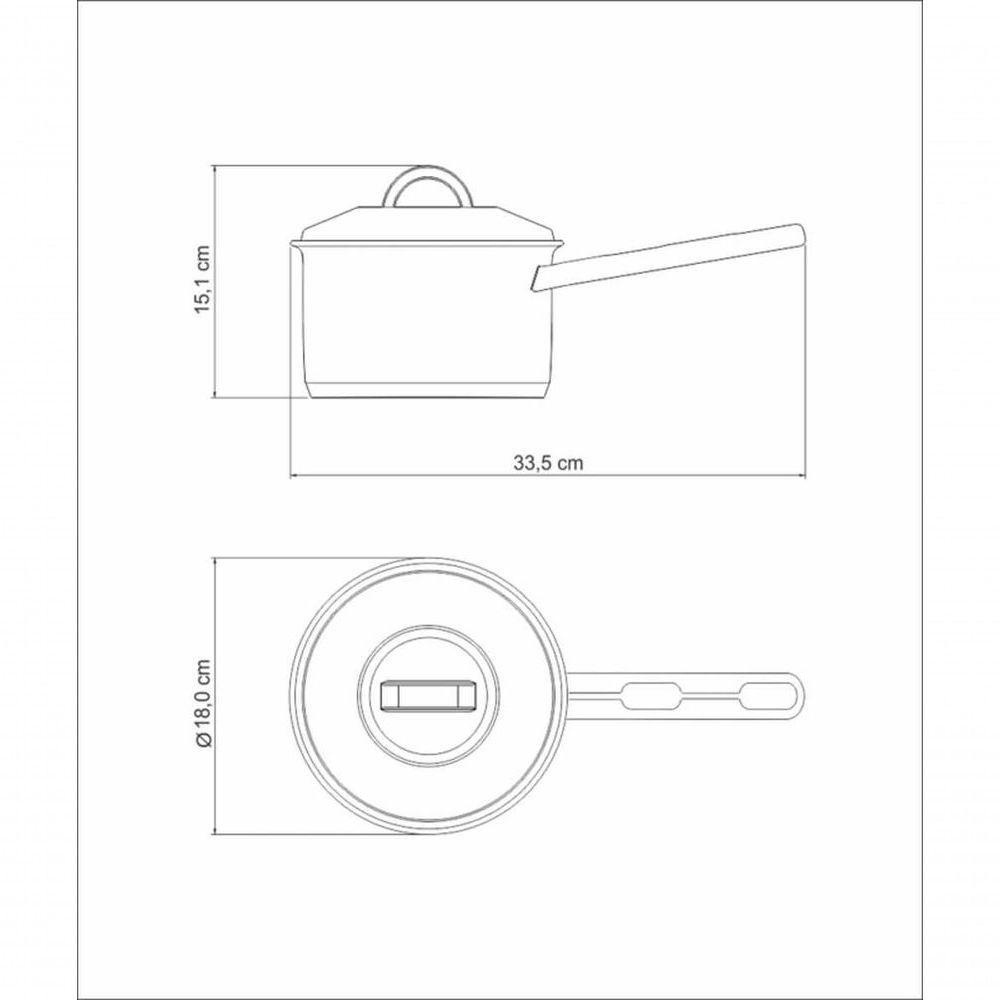 Caldeirão Tramontina Solar 16cm Em Aço Inox - 5