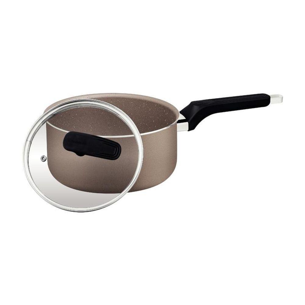 Panela Tramontina Milazzo Alumínio 16cm Com Revestimento Antiaderente Starflon Max Amêndoa - 3