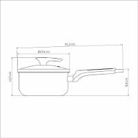 Panela Tramontina Milazzo Alumínio 16cm Com Revestimento Antiaderente Starflon Max Amêndoa - 6