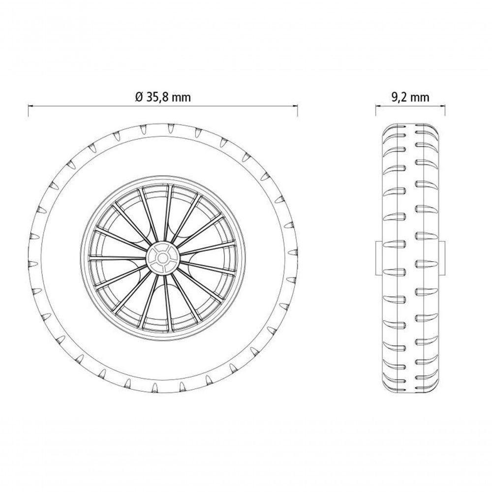 Pneu Maciço Tramontina Em Borracha Macia Com Roda E Bucha Plástica Para Carrinho De Mão - 3